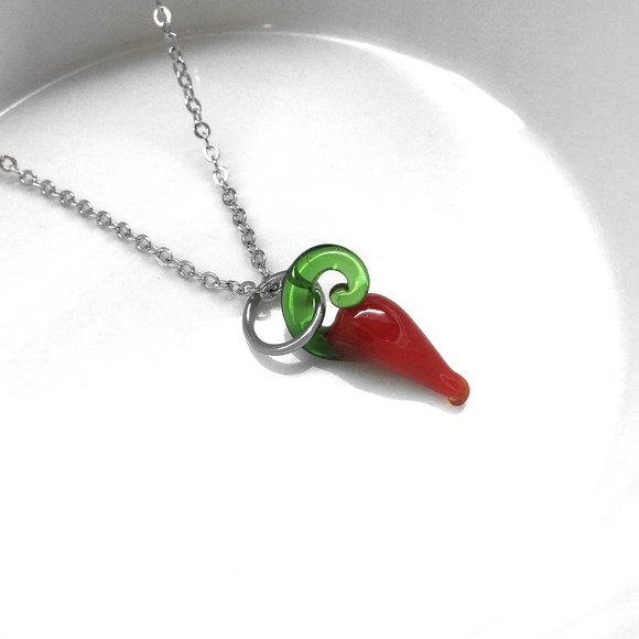 Chili Pepper Charm Necklace - Picture 2 of 3